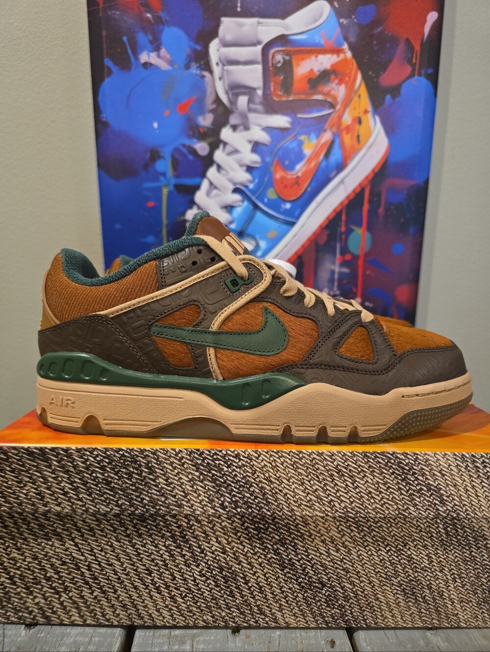 Nike Nigo x Air Force 3 Low Baroque Brown Men's Size 12 HQ0260-201